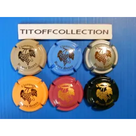 The series of 6 champagne capsules dosne bruno (cluster 2 to 2e)