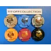 The series of 6 champagne capsules dosne bruno (cluster 2 to 2e)