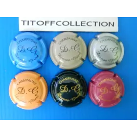 The series of 6 champagne capsules davesne gérard (initials 14 to 14 e)