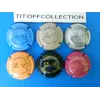 The series of 6 champagne capsules davesne gérard (initials 14 to 14 e)