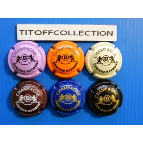 The series of 6 champagne capsules from Raymond (Coat of arms 12 to 12e)