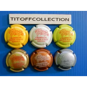 the series of 6 caspule of champagne vuille didier (baroville 8 to 8e)