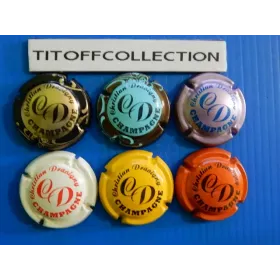 The series of 6 capsules of champagne dravigny christian (initials 4 to 4e)