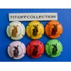 The series of 6 champagne capsules Gèrard Charles (zebra 10 to 10th)