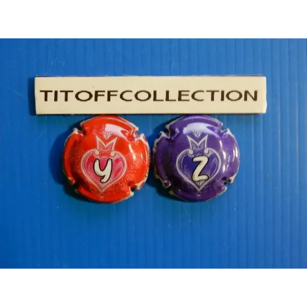 the series of 2 generic champagne capsules heart y-z  (August 2025)
