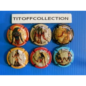 The series of 6 capsules of Champagne Delabruyere Benoit (Egypt August 2025)