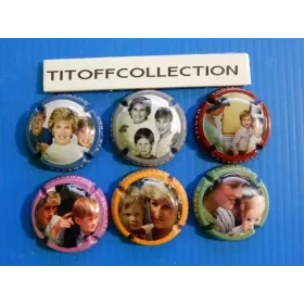 The series of 6 champagne capsules clergeot daniel   ( lady di 600ex August 2025 )