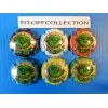 la série de 6 capsules de  champagne génériques porte - bonheur    ( 980 a 980e )