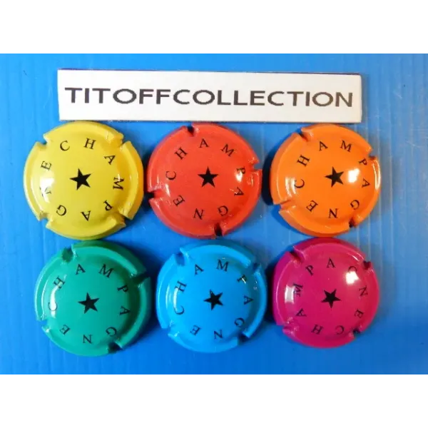 the series of 6 generic champagne capsules ( 1078 to 1078e )