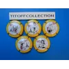 the series of 5 generic champagne capsules les parisiennes contour jaune 2021 (1111 to 1111d)