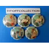 the series of 5 generic champagne capsules la parisienne contour blanc 2018 (1016 to 1016d)
