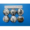 the series of 6 generic champagne capsules gustave eiffel (1190 to 1190e)