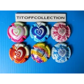 the series of 6 generic champagne capsules for Valentine’s Day 2019 (1000f to 1000k)