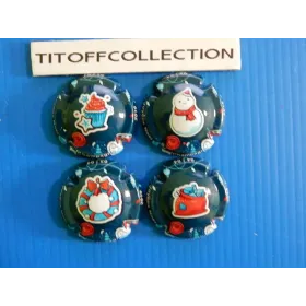 the series of 4 generic Christmas 2019 champagne capsules (1099 to 1099c)