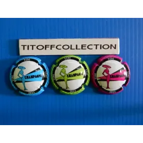 the series of 3 generic champagne capsules style 2022  ( 1241 to 1241c )