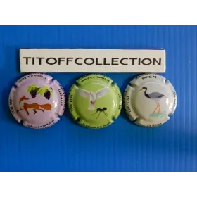 the series of 3 generic champagne capsules fables of the fountain (1170c to 1170e)