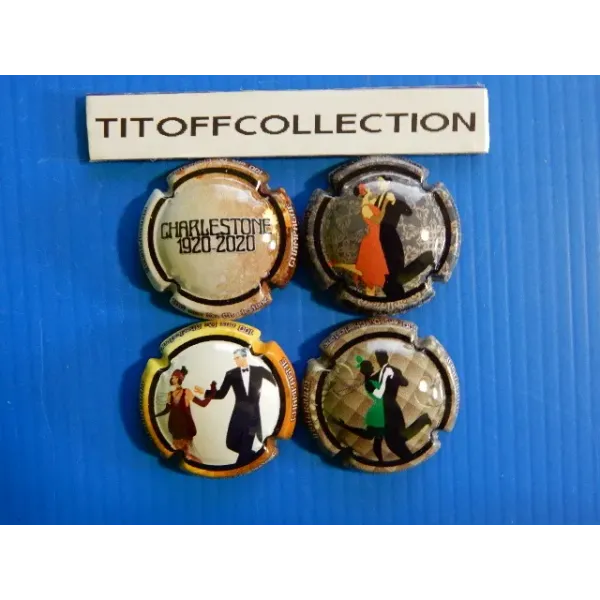 the series of 4 capsules of generic champagne 100 years charleston (1124 to 1124c)