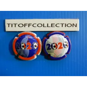 la série de 2 capsules de champagne génériques foot 2020 ( 1126 a 1126a )