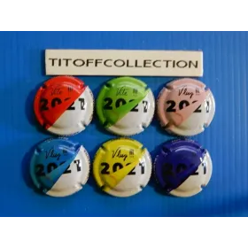 the series of 6 generic champagne capsules quickly 2021 (1171 to 1171 e)