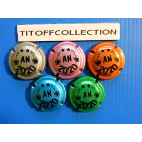 the series of 5 generic champagne capsules year 2020 (1157 to 1157 d)
