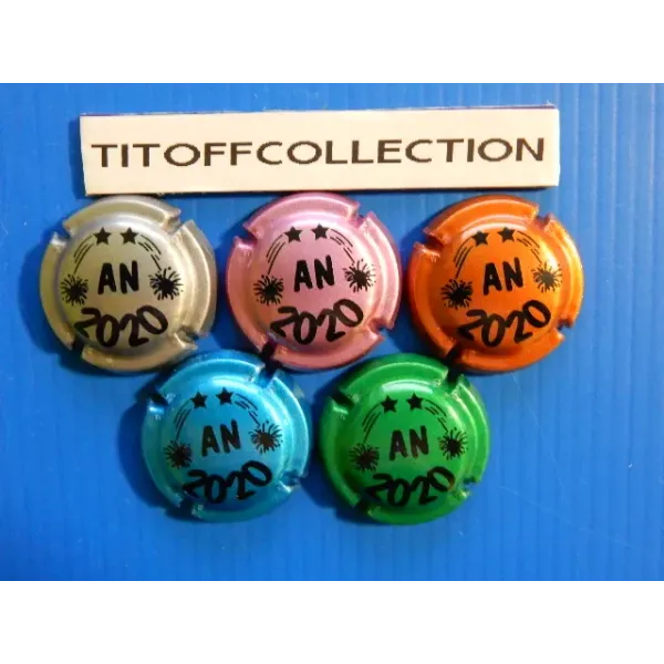 the series of 5 generic champagne capsules year 2020 (1157 to 1157 d)