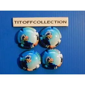 the series of 4 generic champagne capsules Tour de France 2020 (1145 to 1145 c)