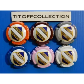 the series of 6 generic champagne capsules ecusson champagne (1010f to 1010 k)