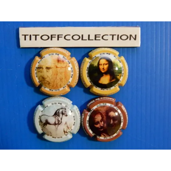 the series of 4 generic Leonardo da Vinci champagne capsules (1096 to 1096c)