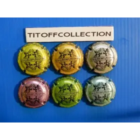 the series of 6 generic champagne capsules champagne (1193 to 1193 e )