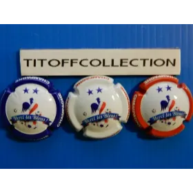 the series of 3 generic champagne capsules thank you the blues (1024 to 1024b)