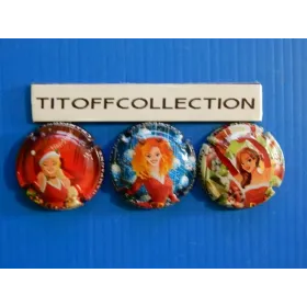 the series of 3 generic champagne capsules Christmas 2022 (1287 to 1287 b)