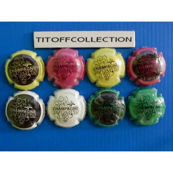 the series of 8 generic champagne champagne capsules (989)