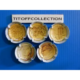 la série de 5 capsules de champagne génériques série 2€ 2020 ( 1149 a 1149 d )
