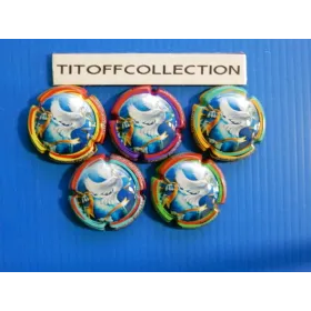 la série de 5 capsules de champagne génériques bonne année 2021  ( 1100f a 1100j )