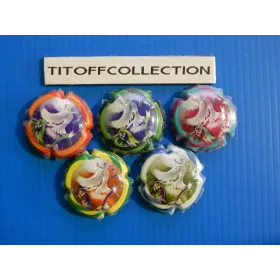 the series of 5 generic champagne capsules happy new year 2017  ( 936f to 936j )