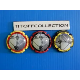 the series of 3 generic champagne capsules atonium 2019 export (976f to 976h)