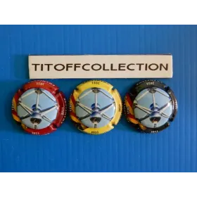 la série de 3 capsules de champagne génériques atonium 2021 export ( 976m a 976o )