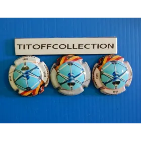 the series of 3 generic champagne capsules atonium 2022 export (1240 to 1240b)