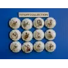 la série de 12 capsules de champagne générique les pin up blanc  ( 773 a 773 k )