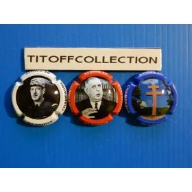 the series of 3 generic champagne capsules by Gaulle, series no. 2 (993a 993e 993f)