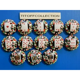 the series of 13 generic heart champagne capsules (c112 to c112 l)