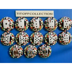 la série de 13 capsules de champagne générique  tréfle ( c115 a c115 l )