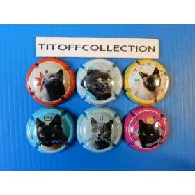 the series of 6 generic champagne capsules the cats (September 2025)