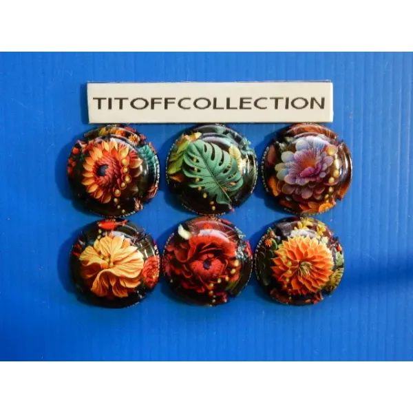 la série de 6 capsules de champagne générique  inspiration florale  ( septembre 2025 )