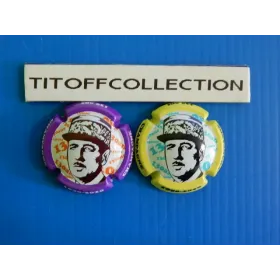 the series of 2 generic champagne capsules by de Gaulle at 130 years old (1114 to 1114a)