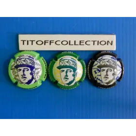 la série de 3 capsules de champagne générique  de gaulle les 130 ans ( 1114e a 1114g )