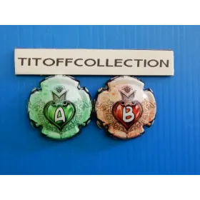 the series of 2 generic champagne capsules ( 1063a to 1063b )