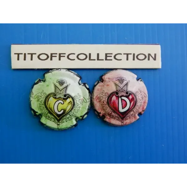 the series of 2 generic champagne capsules ( 1063c to 1063d )