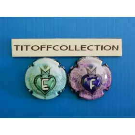 the series of 2 generic champagne capsules ( 1063e to 1063f )