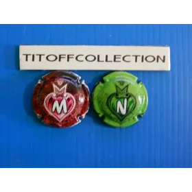 the series of 2 generic champagne capsules ( 1063m to 1063n)